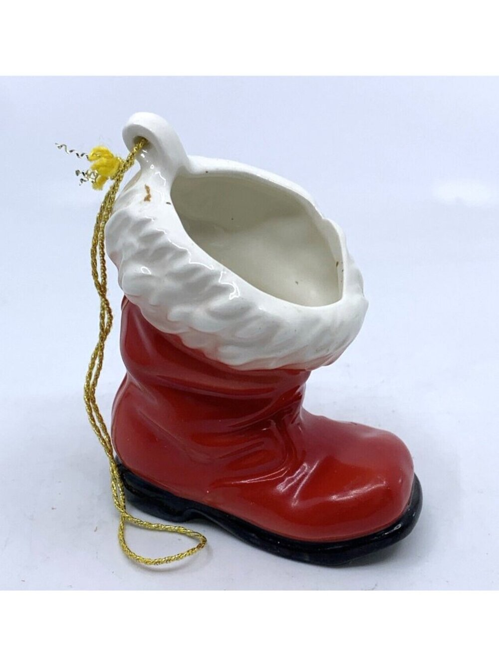 Vintage Goebel Santa Boot Porcelain Ornament TMK6 W Germany 57 401 Rare